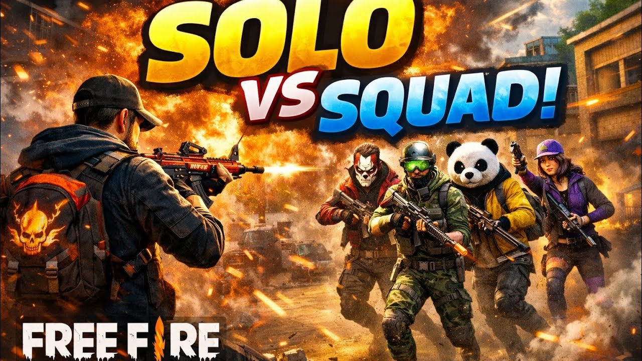SOLO vs SQUAD 10 KILLS MP40+SCAR | Battle Royal | RAMPAGE FF