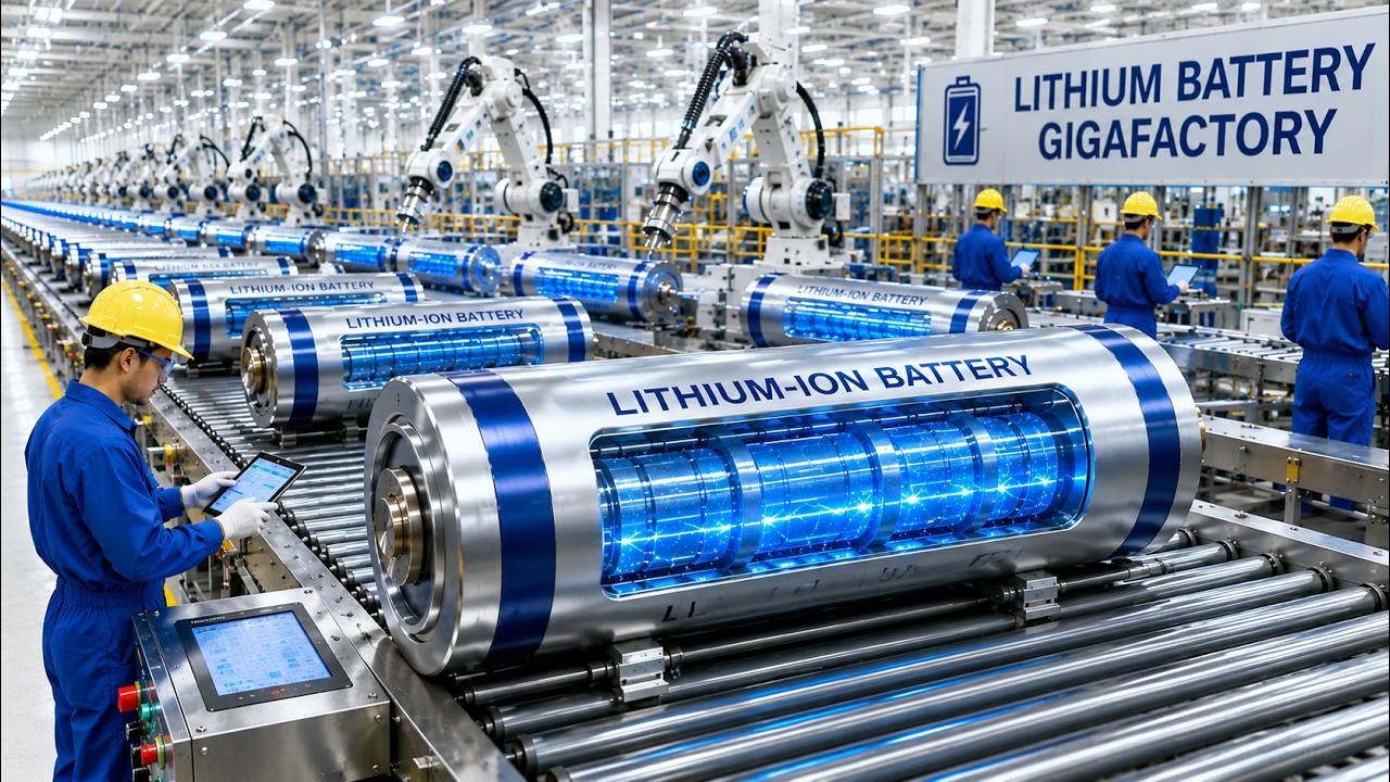 Inside A Futuristic Lithium Battery Factory