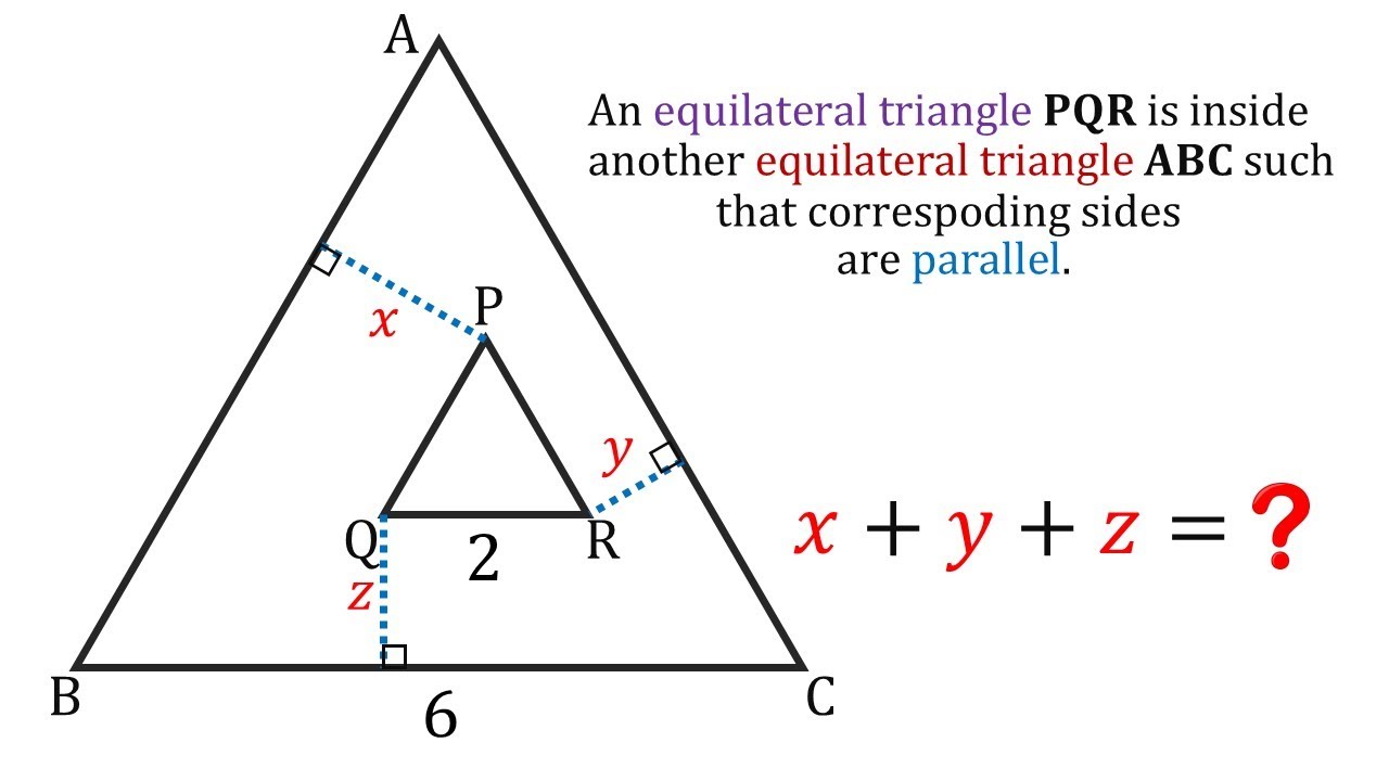 Geometry | The Viviani's Theorem | How to solve this?