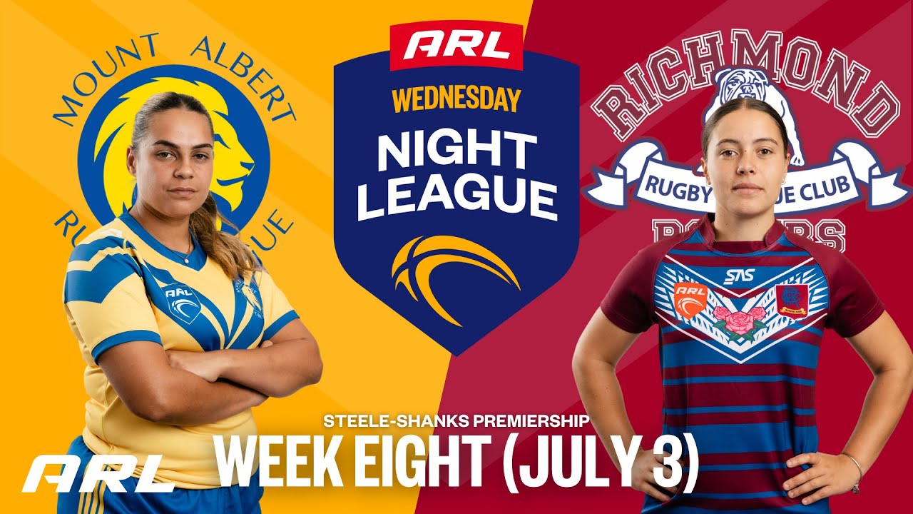 Mt Albert Lionesses v Richmond Roses | ARL Wednesday Night League | Steele-Shanks Premiership