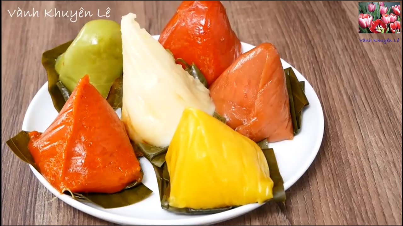 BÁNH ÍT miền Tây 5 Màu Tự nhiên - Cách tạo Màu từ Rau Củ, Cách gói Bánh Ít ngày Tết by Vanh Khuyen