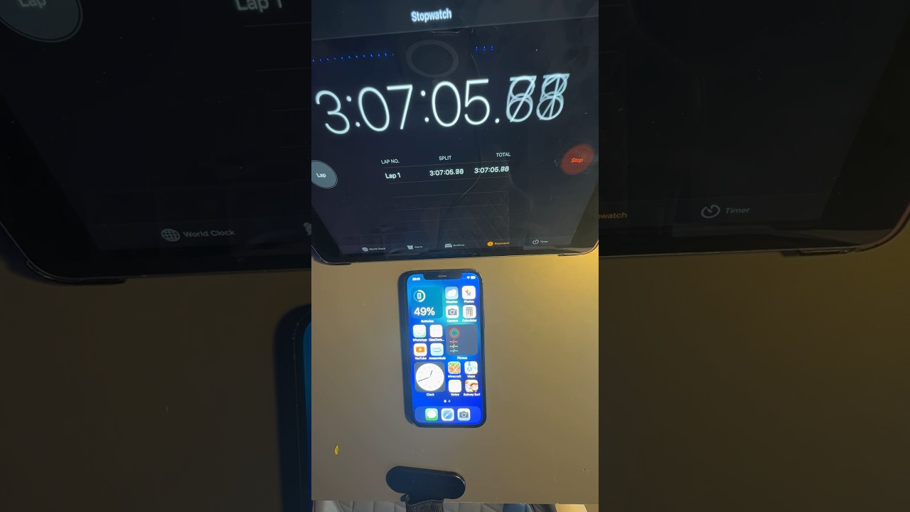 iPhone 12 battery drain test! At 89% battery health and 100% brightness! #dualipa #tech #viral