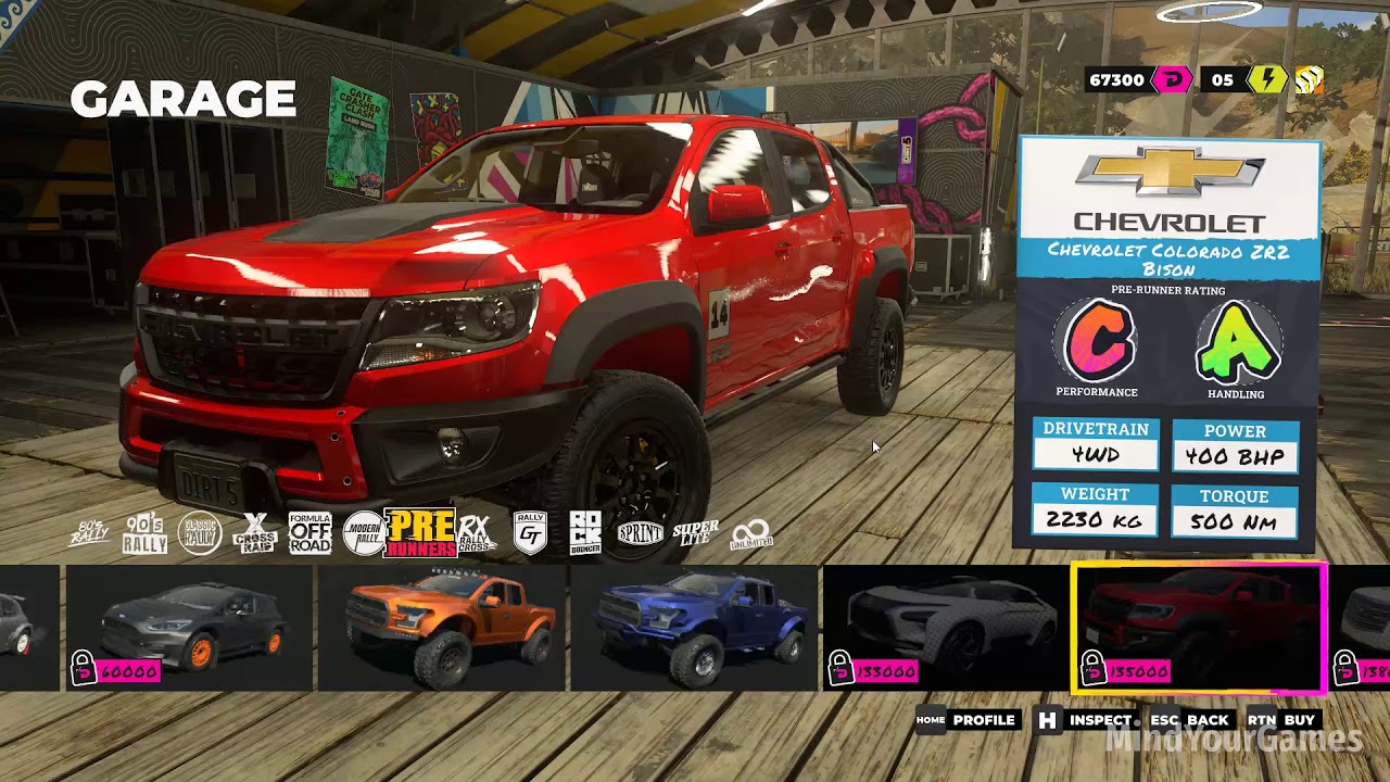 DiRT 5 - All Cars List (1080p 60FPS)