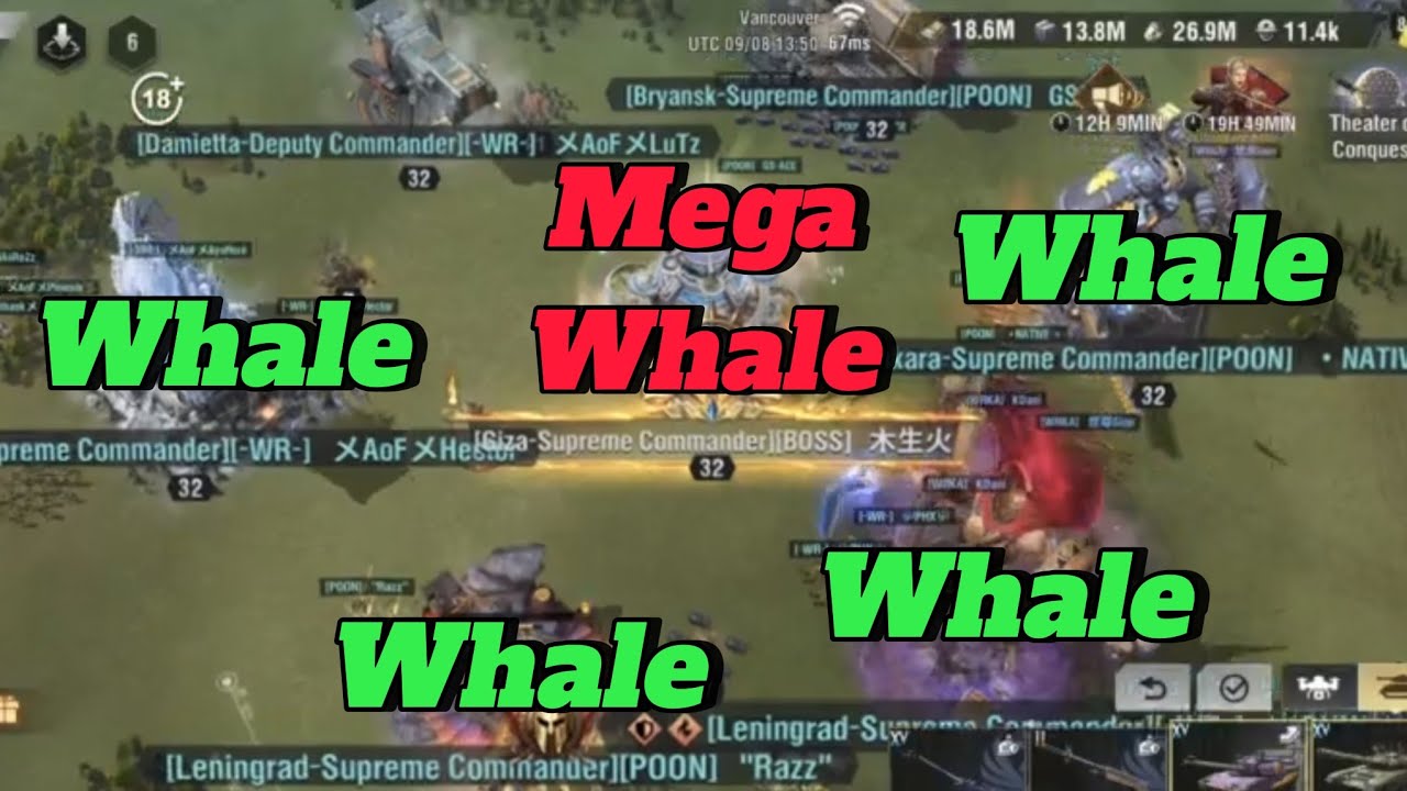 Warpath | 4 Whales Burning a Mega Whale (Gold 2 Battlefield)