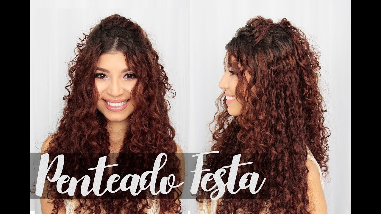 PENTEADO FESTA: Topete Romântico para Cabelo Cacheado | Por Jessica Melo