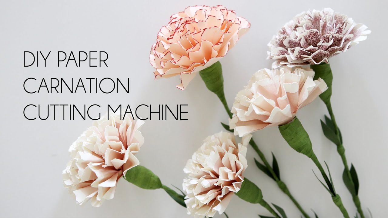 DIY Paper Carnation with Cricut or Silhouette (How to make paper flowers)