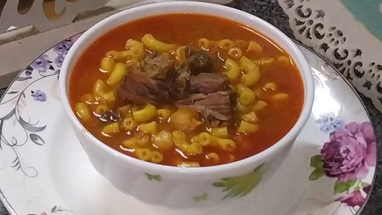 الجديد حبو والقديم لا تفرط فيه 😍وجبة ساخنة شتوية/مقرون مرقة حمرا عسل 👌🏼