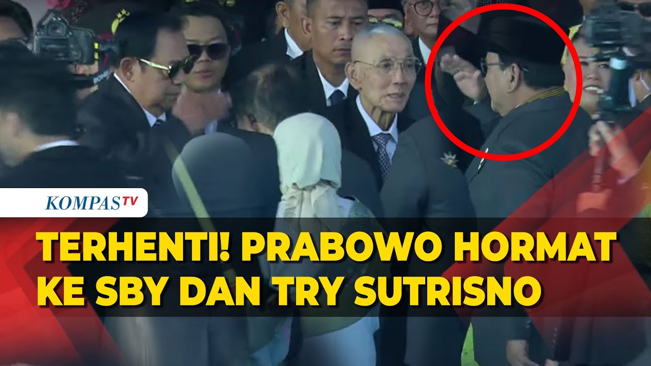 Langkah Prabowo Terhenti! Hormat ke SBY dan Try Sutrisno Hadiri HUT ke-79 Bhayangkara