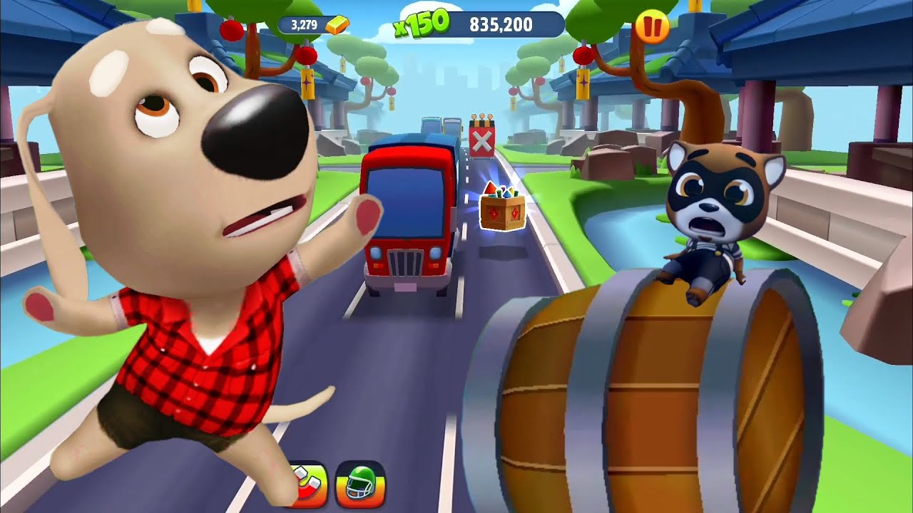 Talking Tom Gold Run - Boss Ben vs Boss Raccoon - FHD Full Screen - Top Android Games
