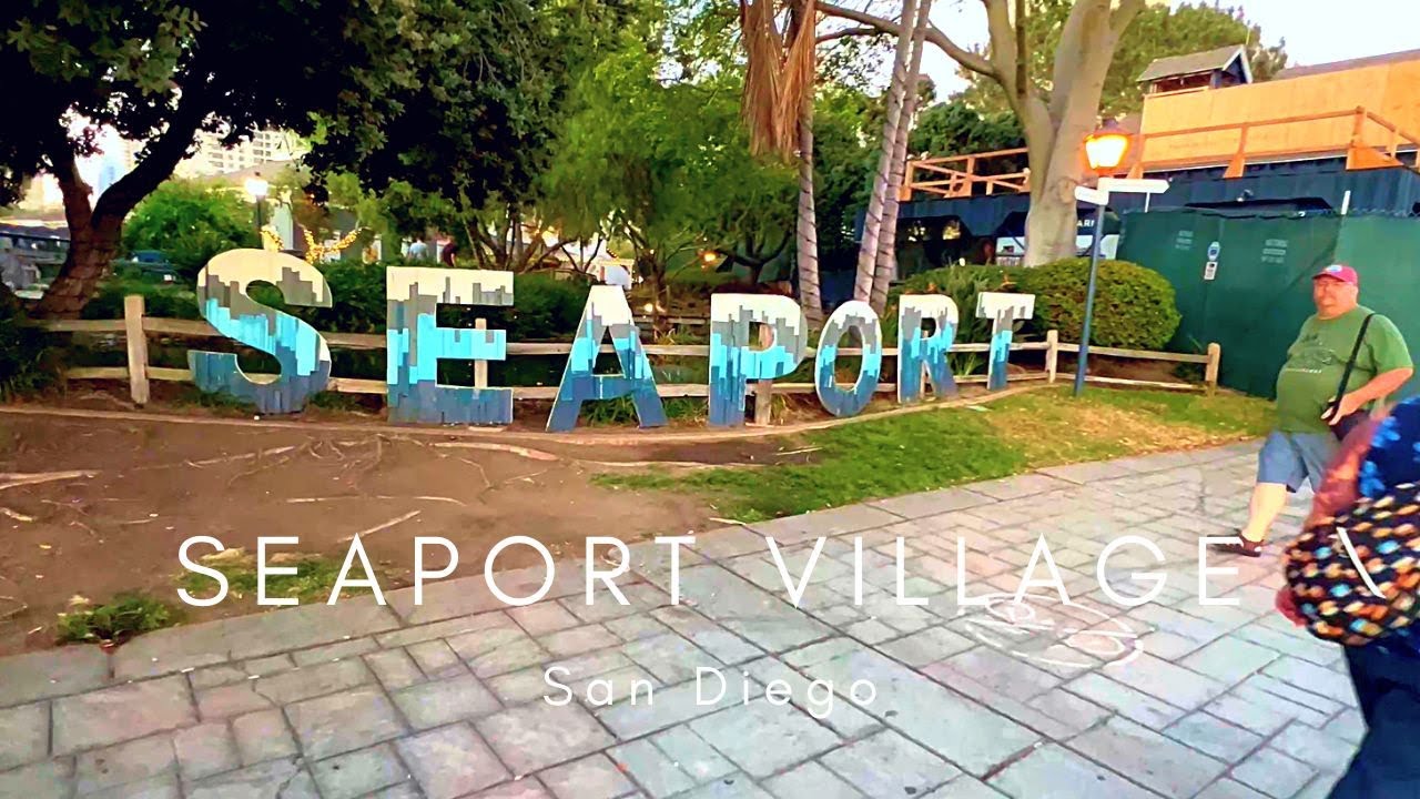 🇺🇸 Seaport Village in San Diego, California 2022 Walking Tour | 🎧 Binaural Audio