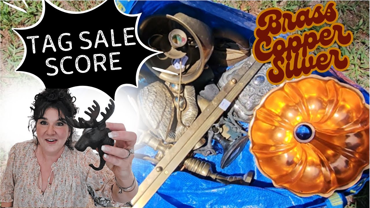 I Could not drive by THIS! Tag Sale BIG SCORE!  BRASS, COPPER, SILVER  HOW MUCH $$ for this bag?