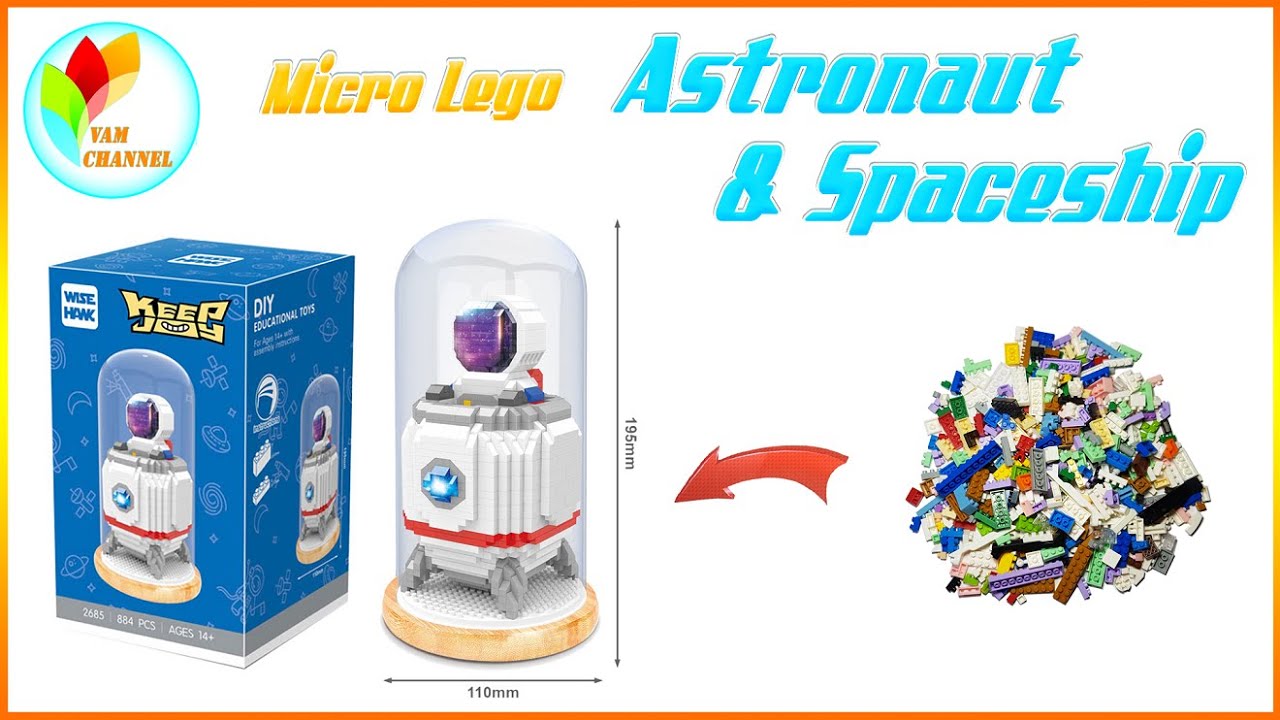 [Unbox & Review] Lego Super Small - Micro Brick - Lego Nanoblock Astronaut Steps Out Of Spacecraft