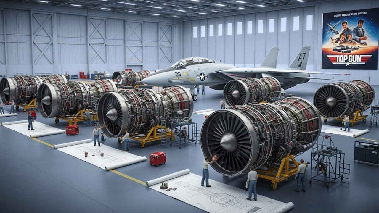 How The ENGINE Of TOP GUN'S Fighter Jet Is Made