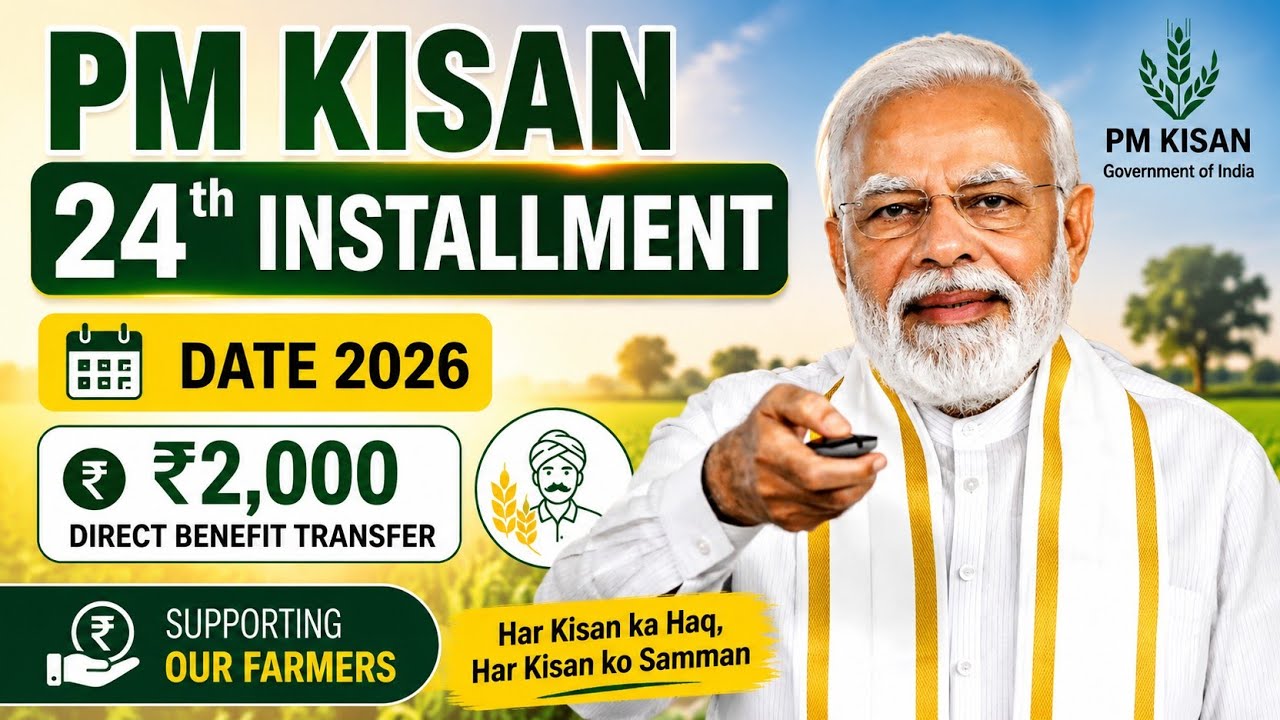 Pmkisan 24th installment 2026 release date 
