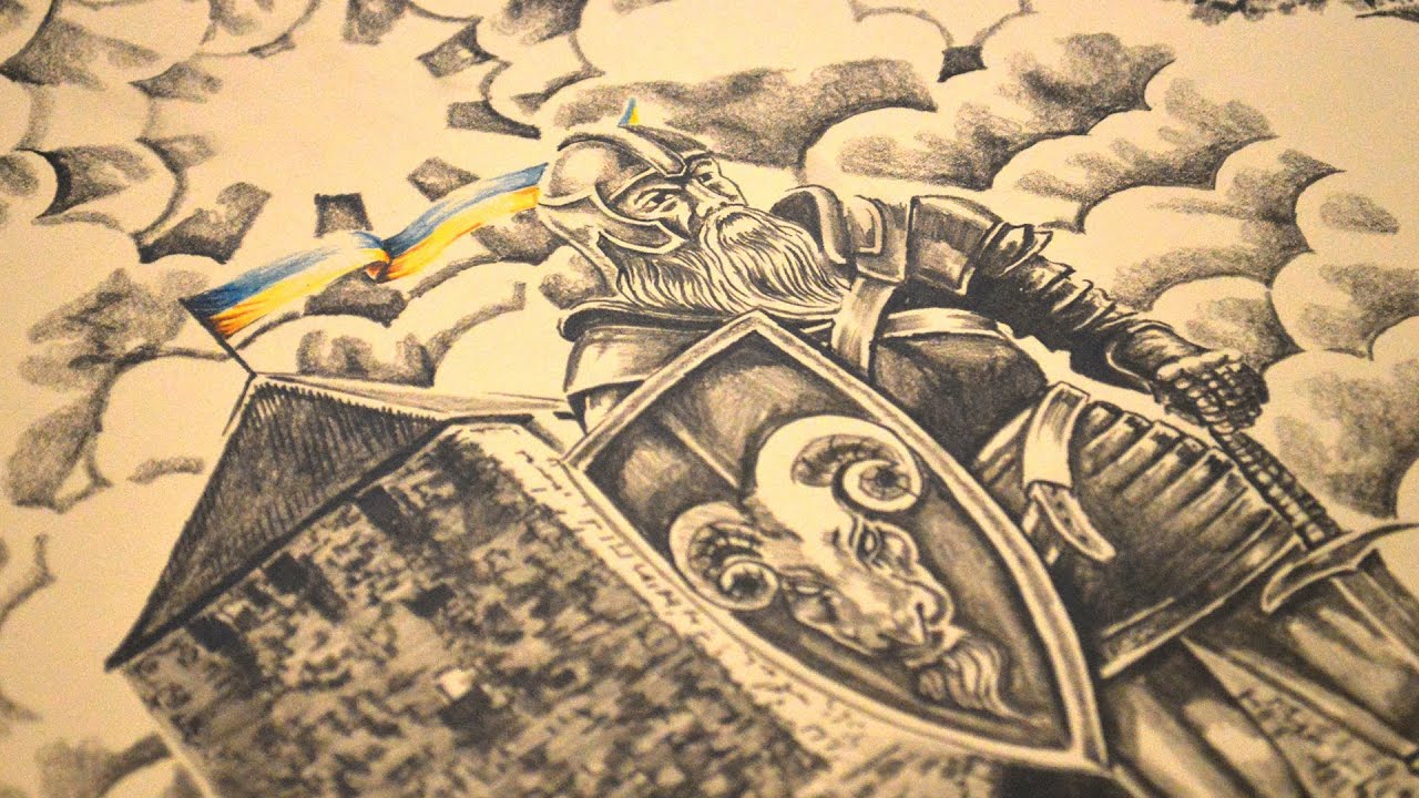 Medieval Castle & Knight Tattoo Design - Speed Drawing