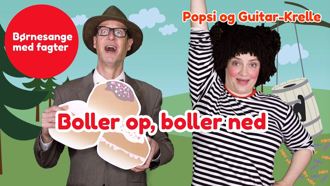 Boller op, boller ned (Fastelavn er mit navn)  | Børnesang med fagter | Popsi og Guitar-Krelle