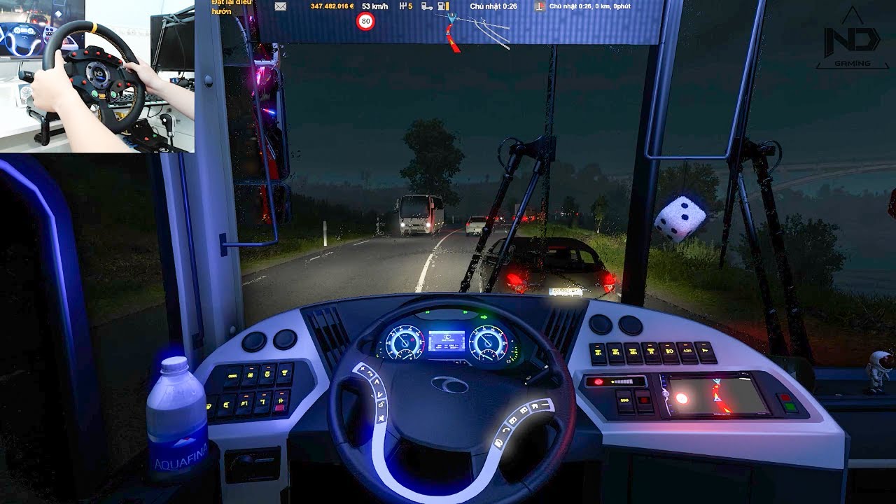 ETS2 Mod - Chuyến Xe Kh&aacute;ch Trong Đ&ecirc;m Mưa B&atilde;o