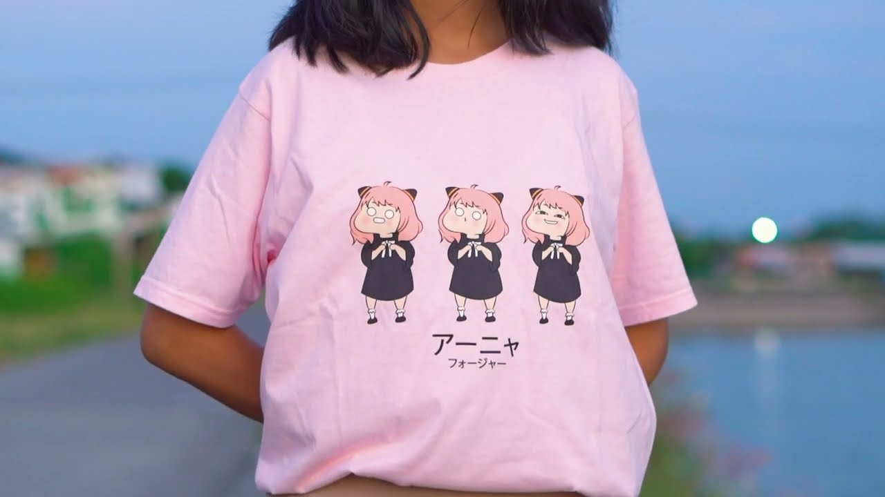 Anya Chibi on Light Pink 🥰 #kaosanyaforger #sablonkaos #sablondtf #sablonsatuan #sabloncustom