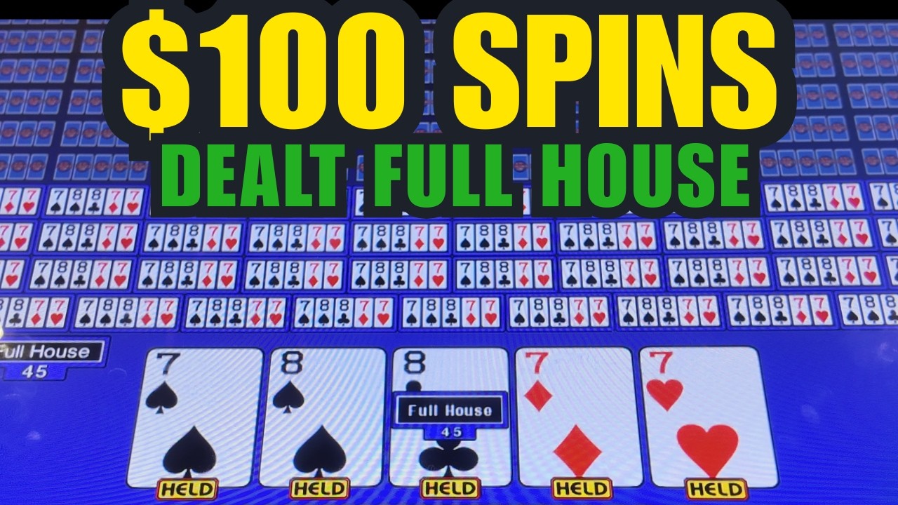 DEALT STRAIGHT then FULL HOUSE - High Limit Jacks or Better