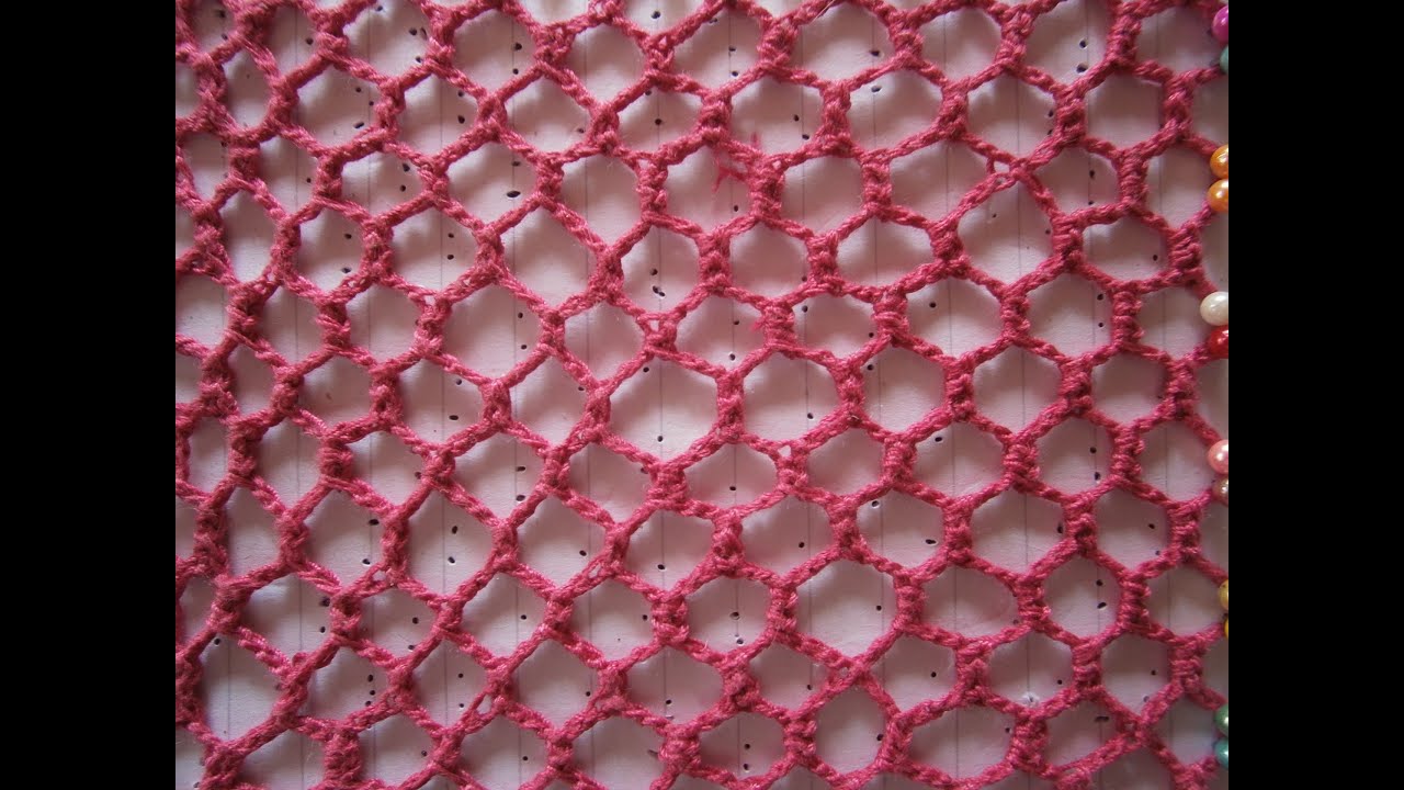Crochet irlandes - Paso a paso cómo tejer una variedad mas compleja de red regular - 3° Práctica