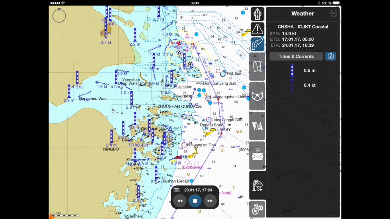 Transas Pilot PRO - How to use the Advanced Data Module (weather, tides and currents information)