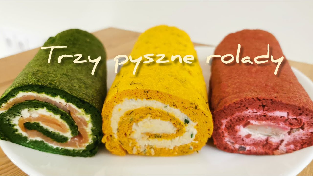 Przystawki na Wielkanoc, Wigilię. Przekąski. Rolada szpinakowa. Rolada marchewkowa. Rolada burakowa