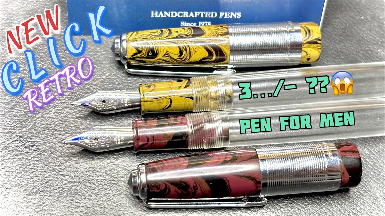 All New Click Retro Ebonite Acrylic Fountain Pen | Is This Really A Pen For Men ? | #fountainpen 