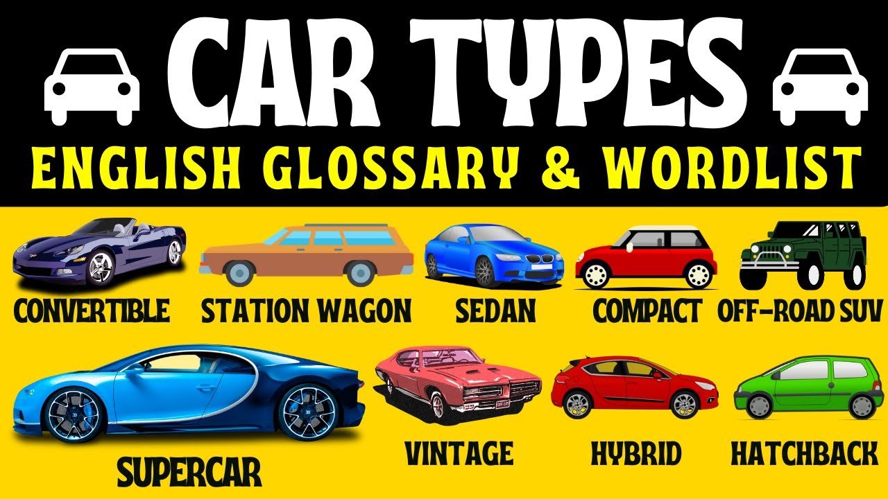 Car Types in English with Descriptions | English Vocabulary | LearningEnglishPRO #learnenglish