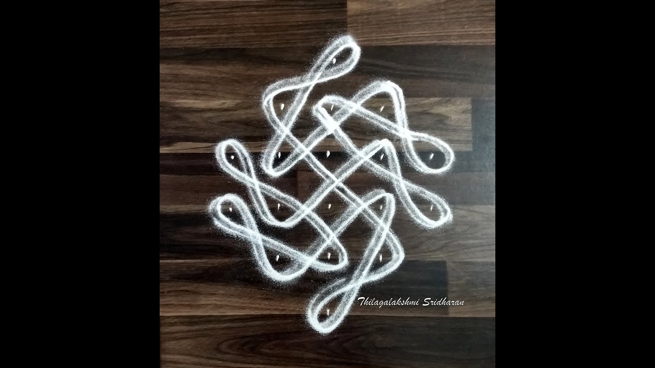 SMALL SIKKU KOLAMS WITH 6-2 DOTS - PART 4