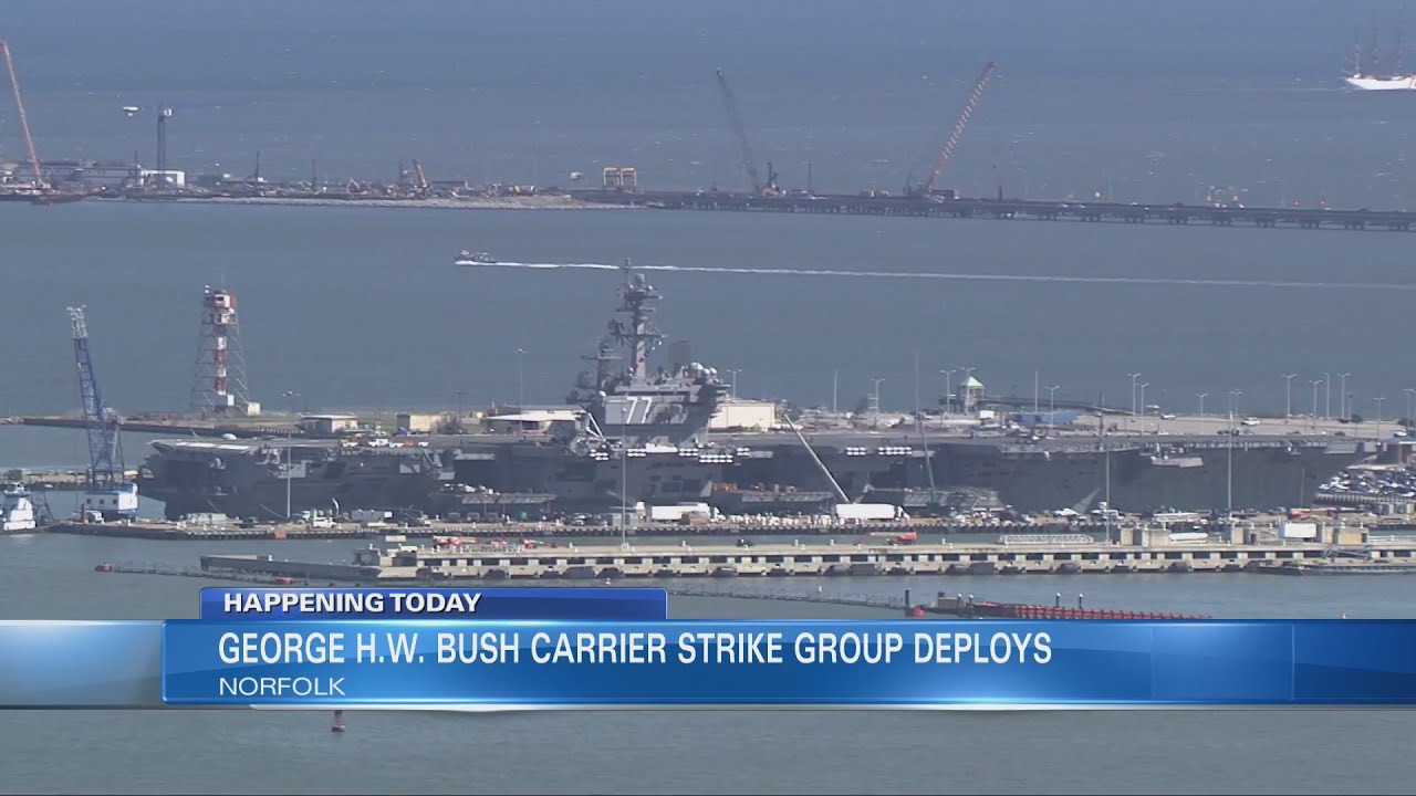 George H.W. Bush carrier group deploying from Norfolk
