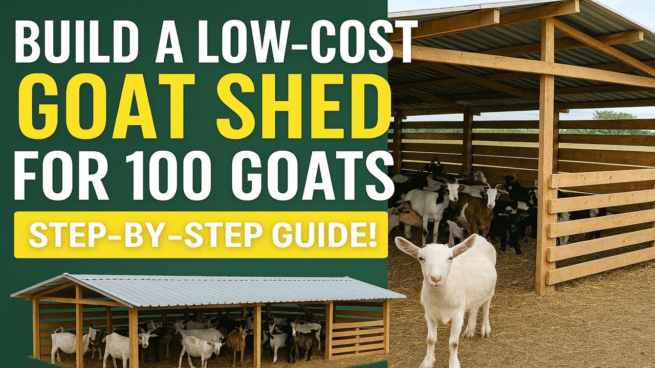 Build a Low-Cost Goat Shed for 100 Goats: Step-by-Step Guide!