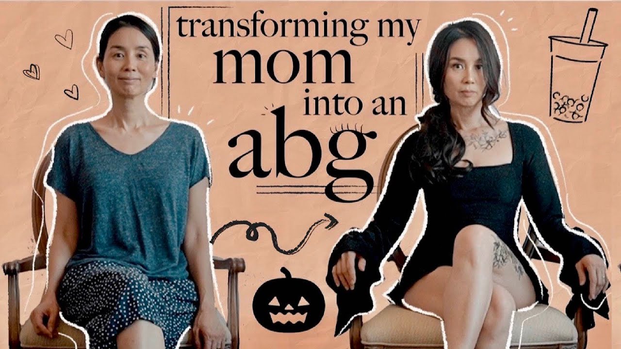 i transformed my mom into an ABG for halloween. (abg transformation: ahjumma edition)