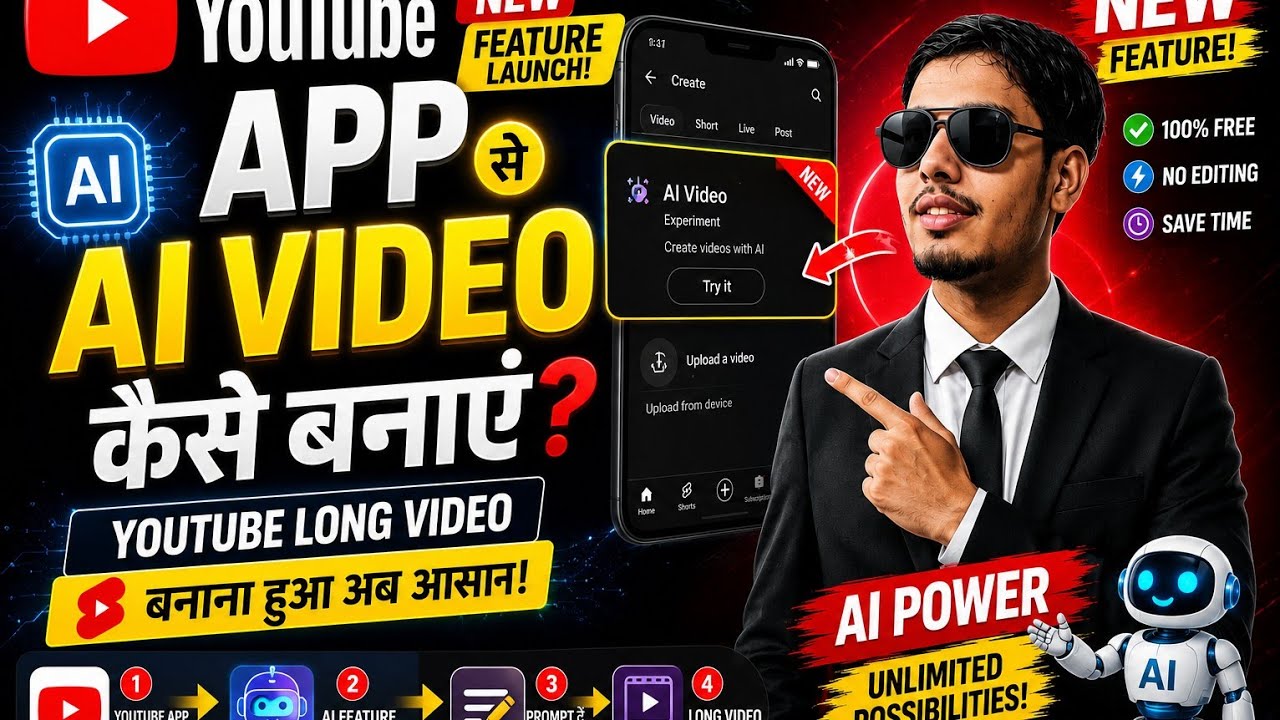 😱 YouTube App का NEW AI Feature! #YouTubeAI #AIVideo #YouTubeTips #AITools #TechHindi