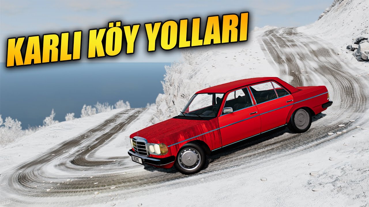 DEDEMİN MERCEDESİ İLE KARLI KÖY YOLLARINA DALDIM // BeamNG.drive // Diy Arduino steering wheel set