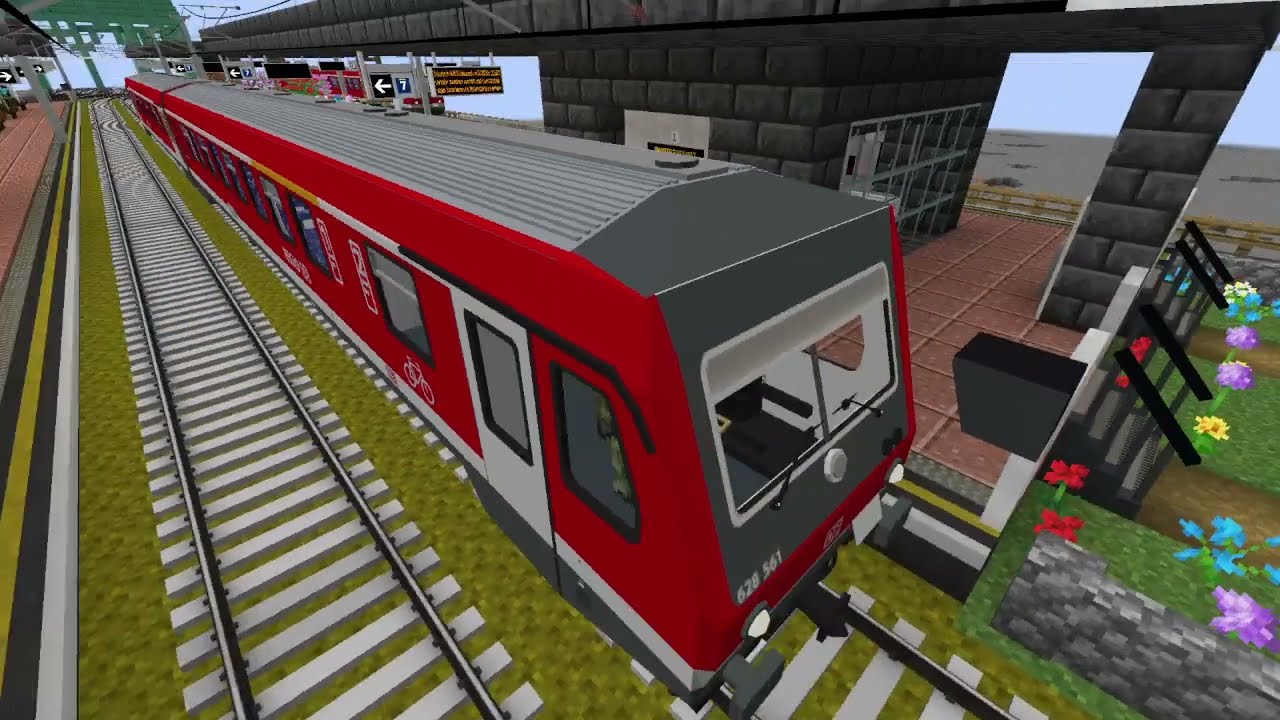 Minecraft Heute Fahren wir mit der RB 25 von Köln HBF nach Overath mit der Baureihe 628
