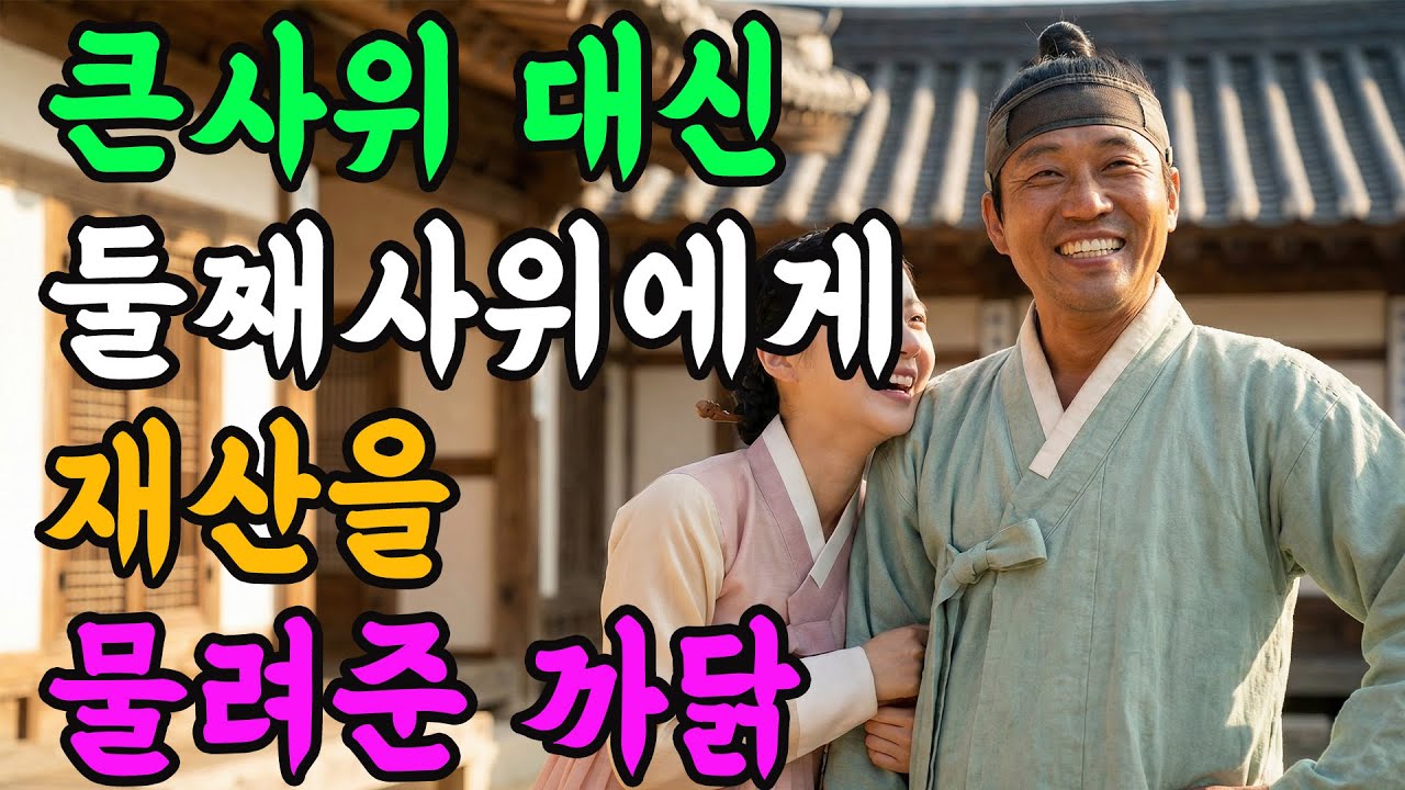 큰사위 대신 둘째 사위에게 재산을 물려준 까닭 | 야담 전설 민담 설화 옛날 이야기