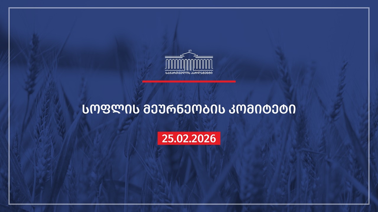 სოფლის მეურნეობის კომიტეტის სხდომა - 25.02.2026