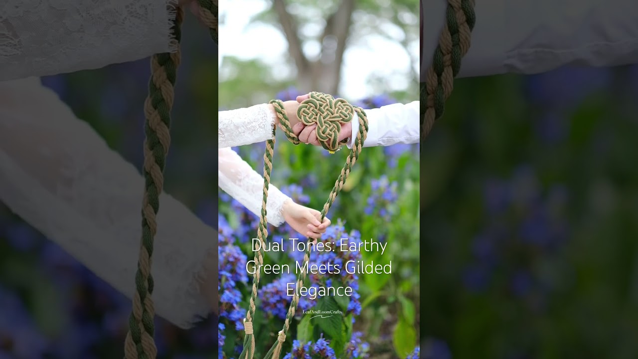 ✨Emerald & Gold Celtic Eternal Knot | Minimalist Handfasting Cord Inspiration✨#handmadewithlove