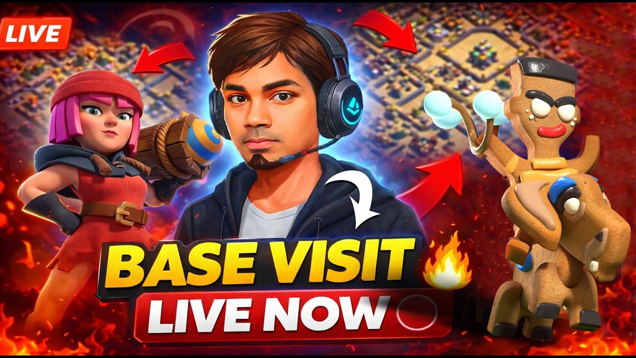 COC LIVE 🔴 Base Visiting + Pro Attack Tips 😱 | Live Rank Push Gameplay | Clash of Clans Live
