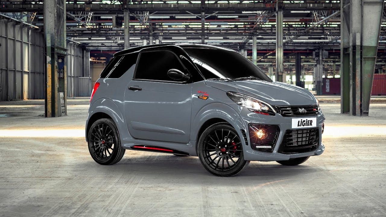 Prezentacja Ligier JS50 Sport Ultimate DCI ICE, stalowoszary. Auto dla nastolatka, od 14 roku życia