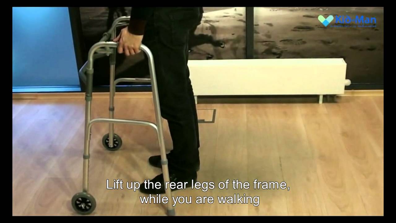 Walking frame with wheels
