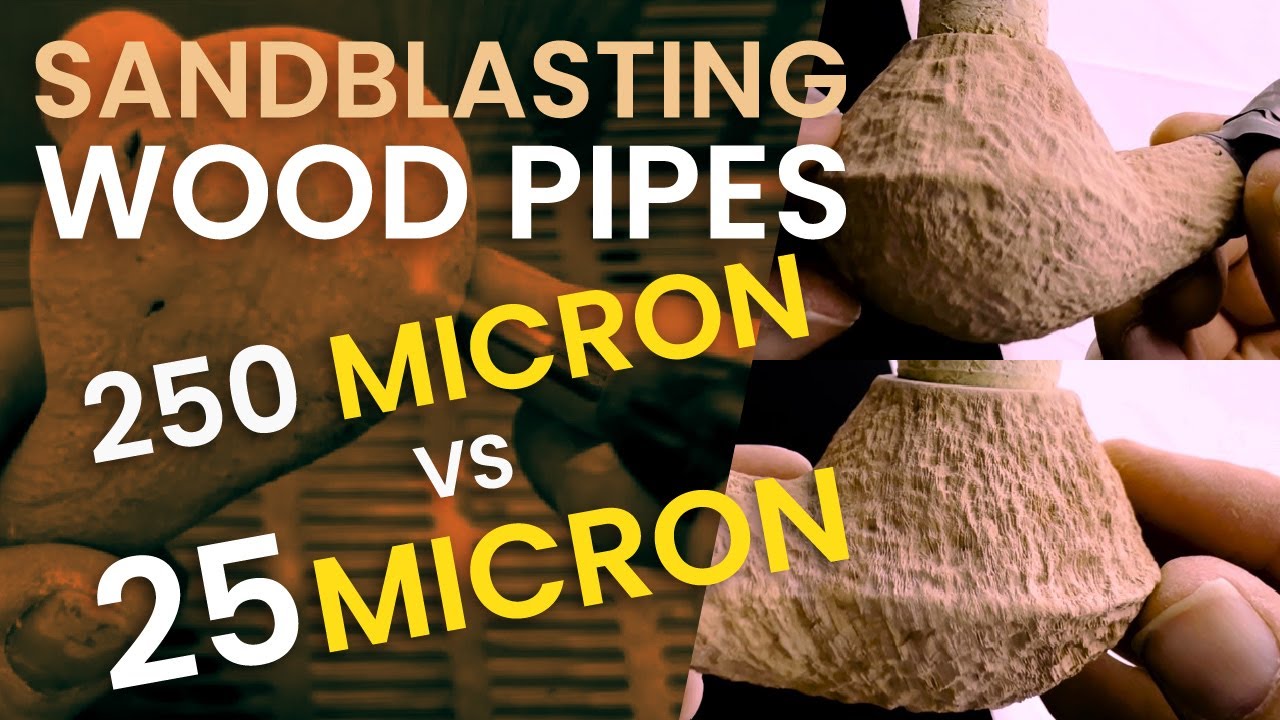 Sandblasting a Wood Pipe - INCREDIBLE Grain Texture Detail (with Copperbeard Pipeworks)