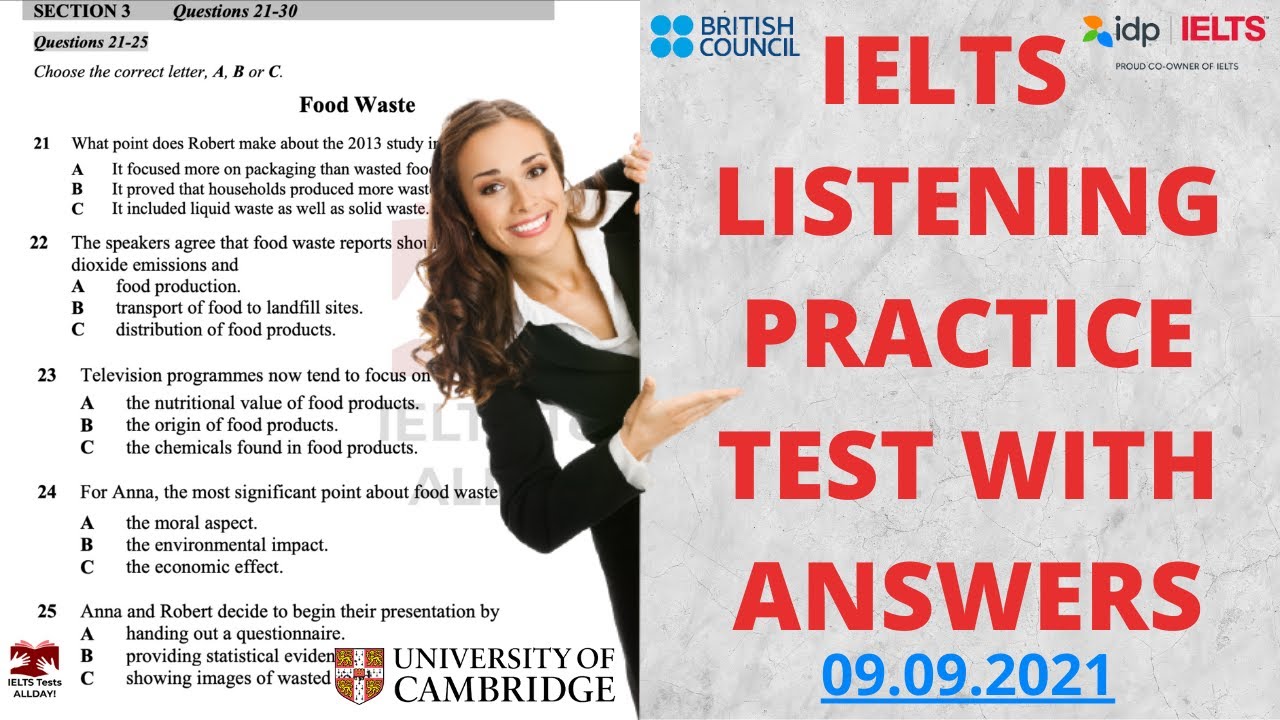 IELTS LISTENING PRACTICE TEST WITH ANSWERS