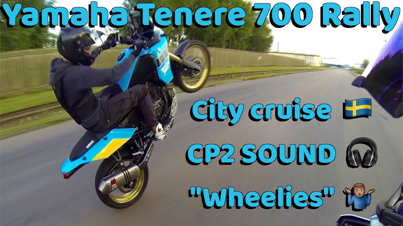 Yamaha Tenere 700 T7 Rally Akrapovic FULL system sound 🎧, Summer night city cruise 🇸🇪