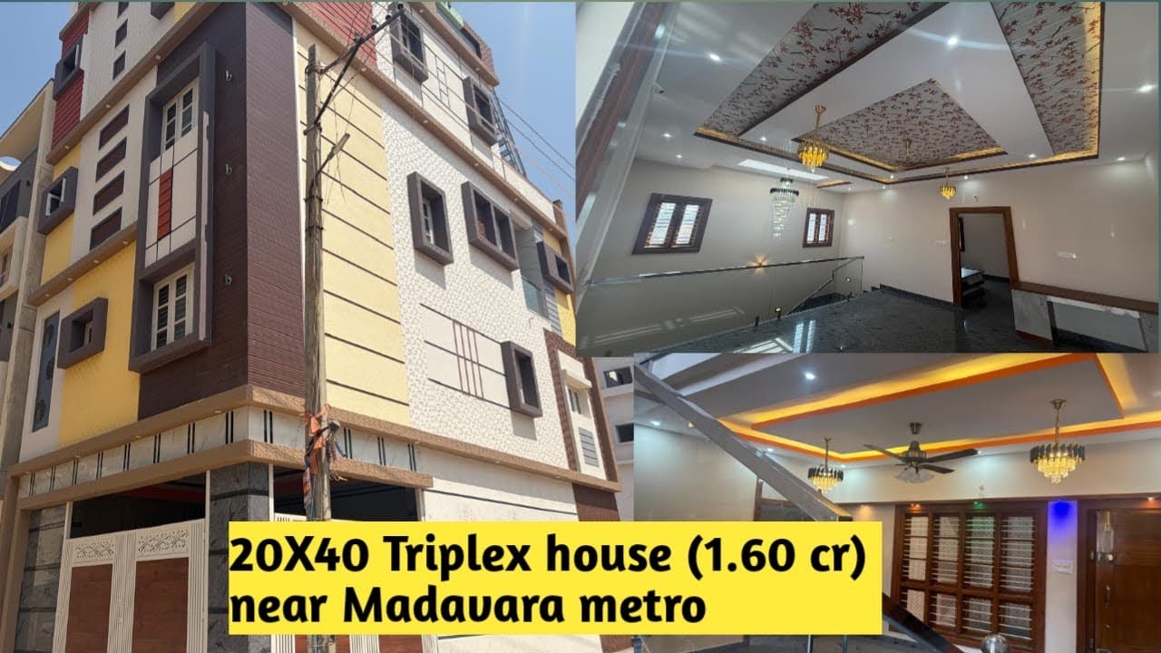 #for sale 20x40 Triplex new house west south corner near Madavara metro Tumkur Hiway 9844357555