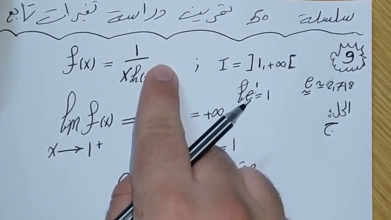 سلسلة 50 تمرين دراسة تغيرات تابع | التابع اللوغاريتمي | التابع التاسع | بكلوريا علمي