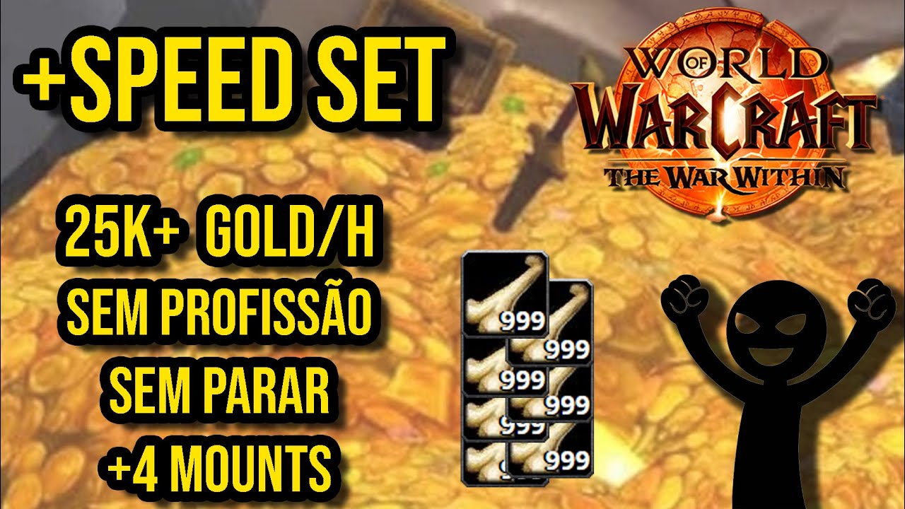 WoW GOLD FARM: +25k Gold/Hr | SPEED SET + MOUNTS | Sem DG e Profissão