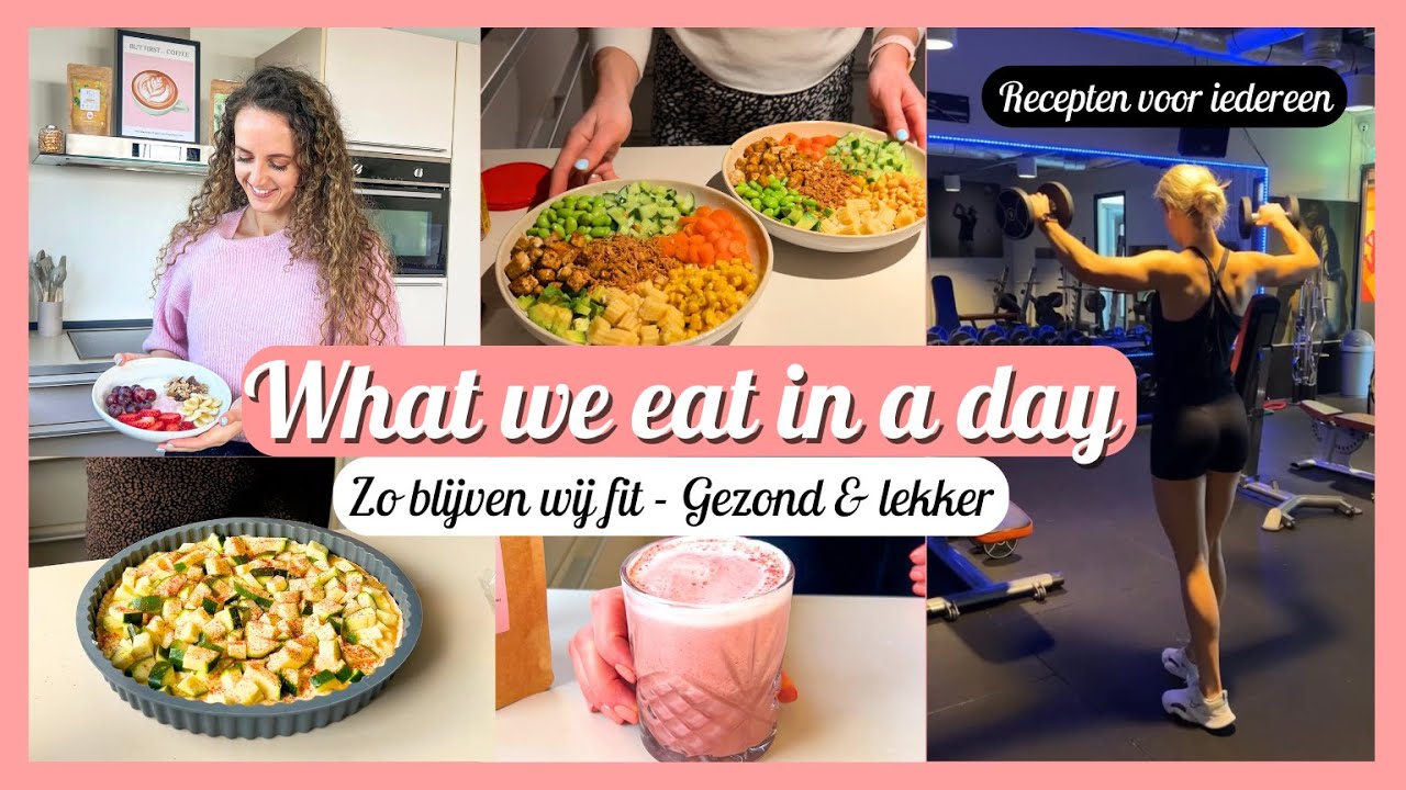 Zo blijven wij FIT! 💪 - What We Eat In A Day 🌱 - Home made POKEBOWL recept 🥢🥑