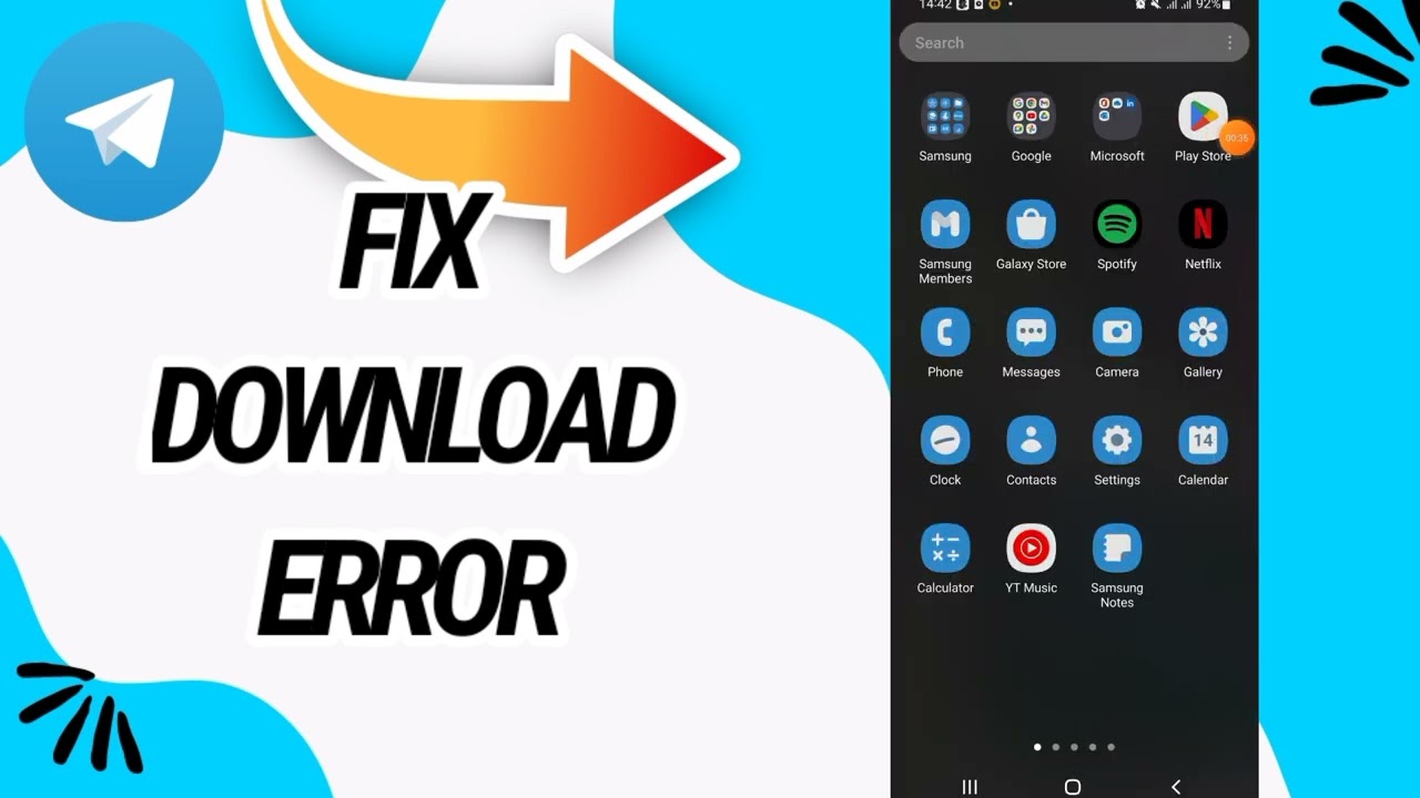 How To Fix And Solve Download Error  On Telegram App