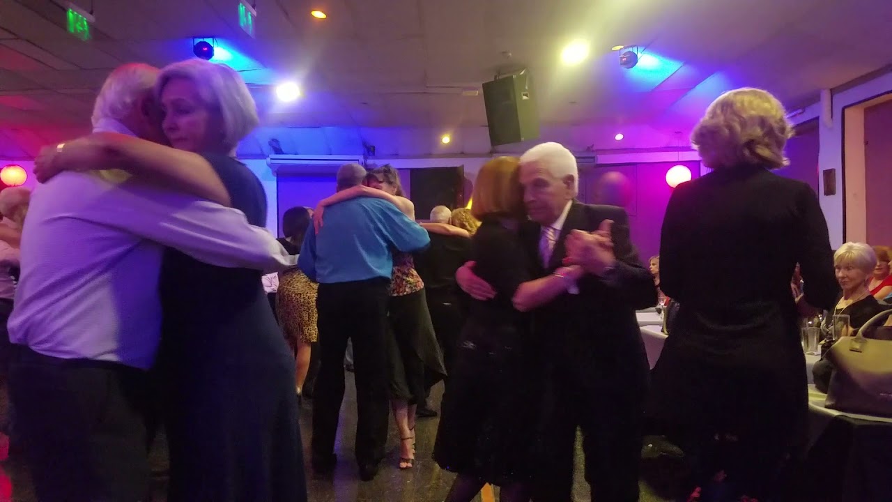 Milonga dancing in Lo De Celia tango club, Buenos Aires 2019, 2018. Milongas Barajando, Oro y Plata